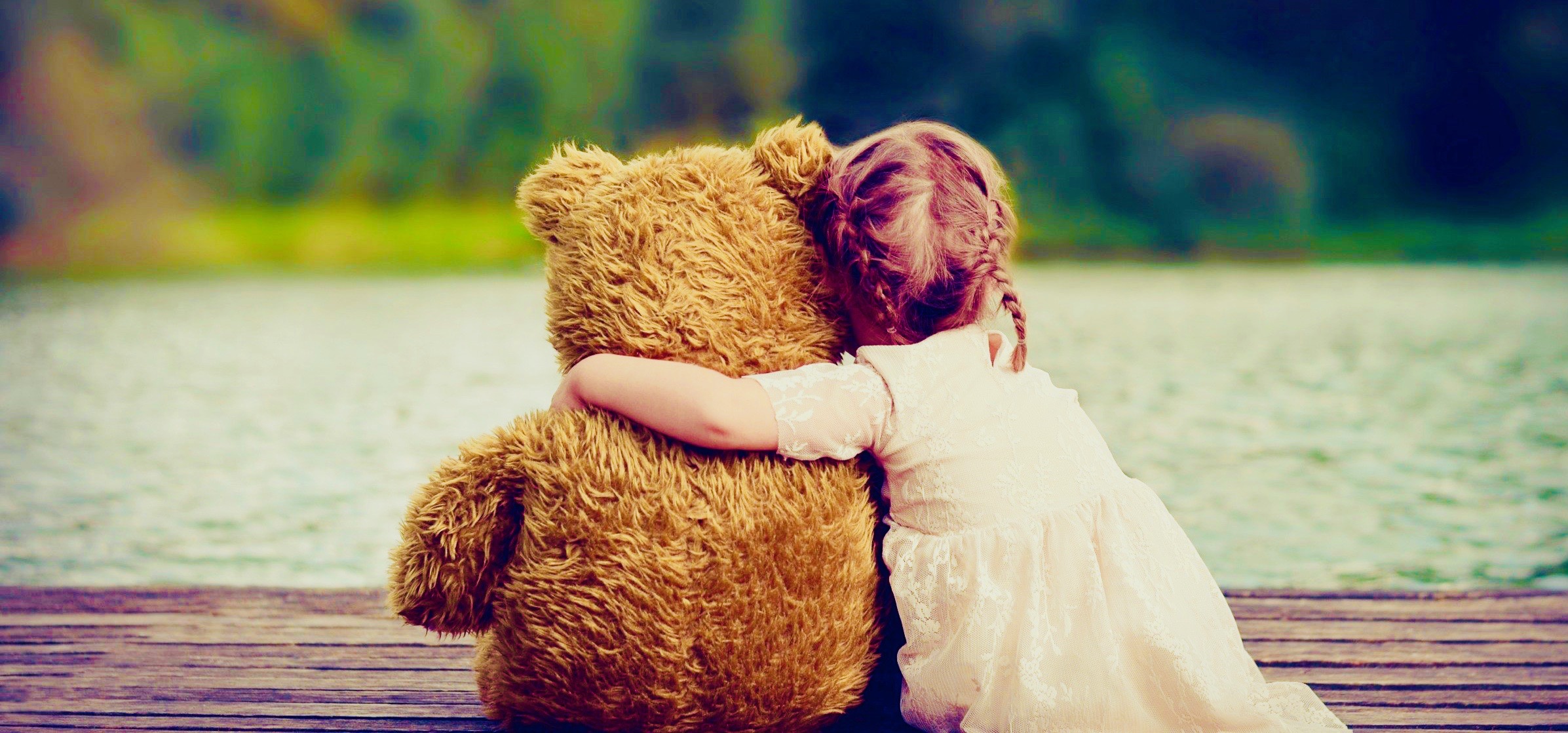 little-girl-and-teddy-bear-cute-wallpaper-71521144 2