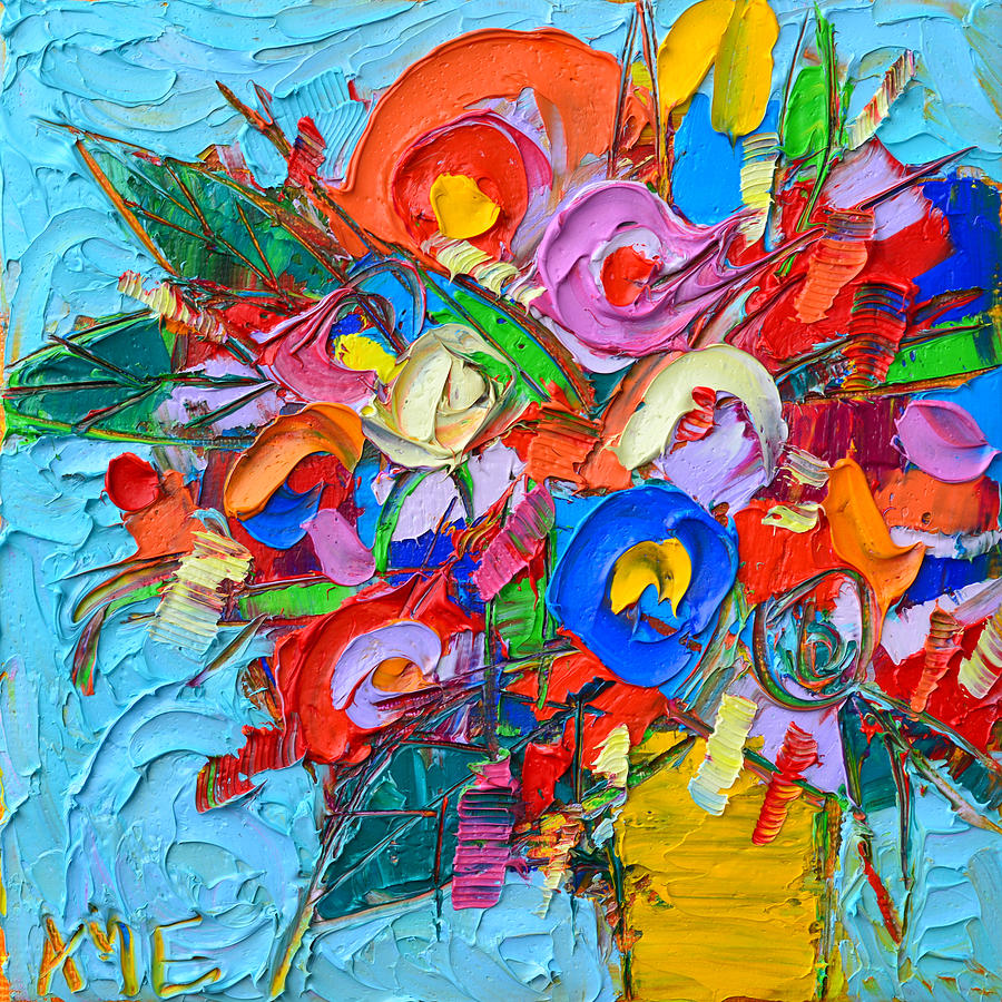 abstract-flowers-floral-miniature-modern-impressionist-palette-knife-oil-painting-ana-maria-edulescu-ana-maria-edulescu